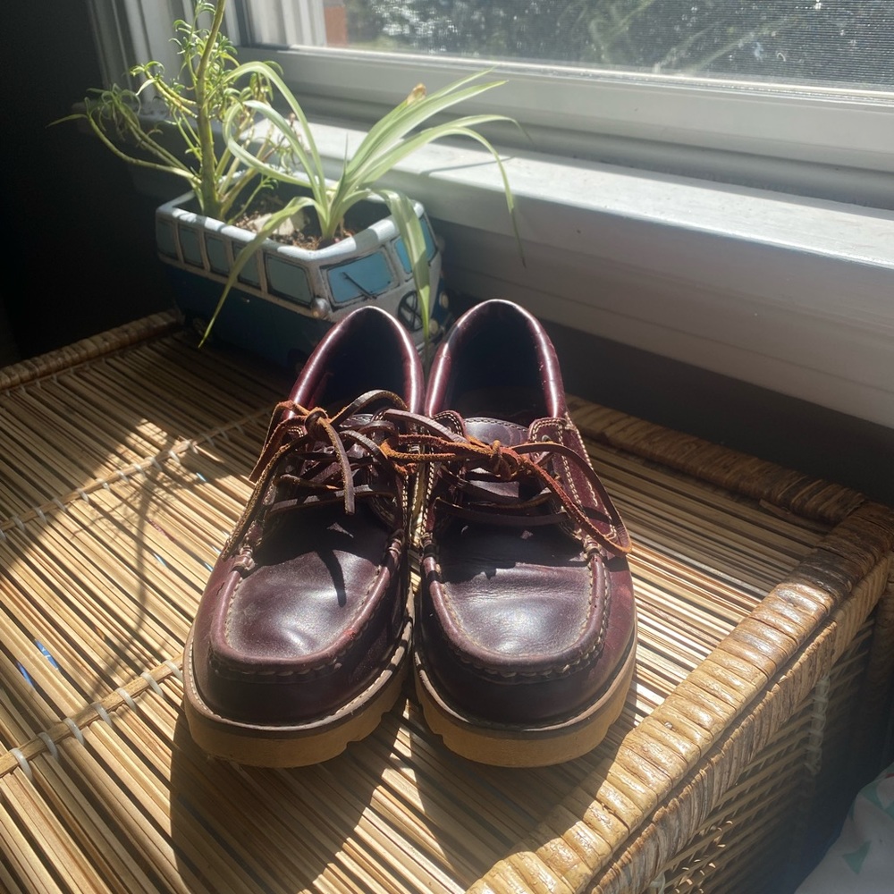 Vintage Sperry topsiders burgundy women size 6